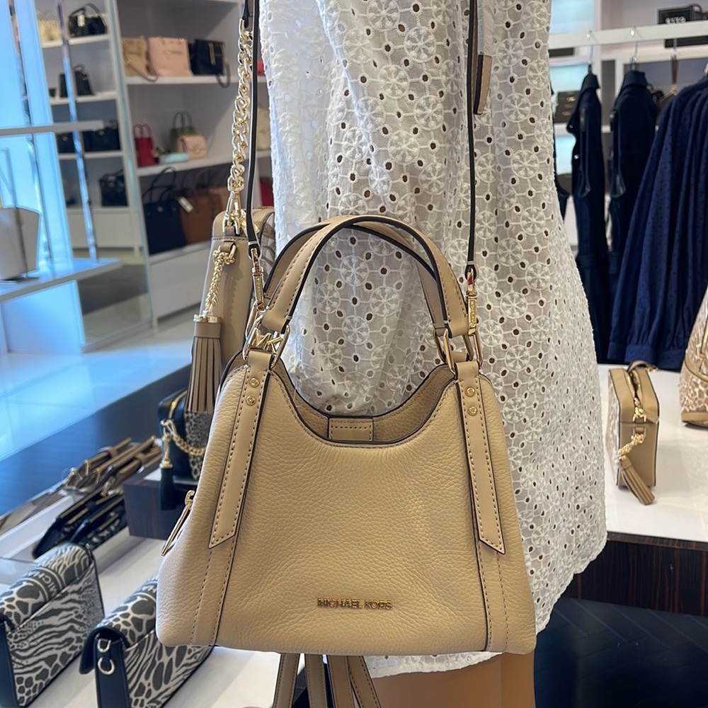 Michael Kors Women's Arlo Small Pebbled Leather Crossbody Bag Buff
NWT - Picture 10 of 16